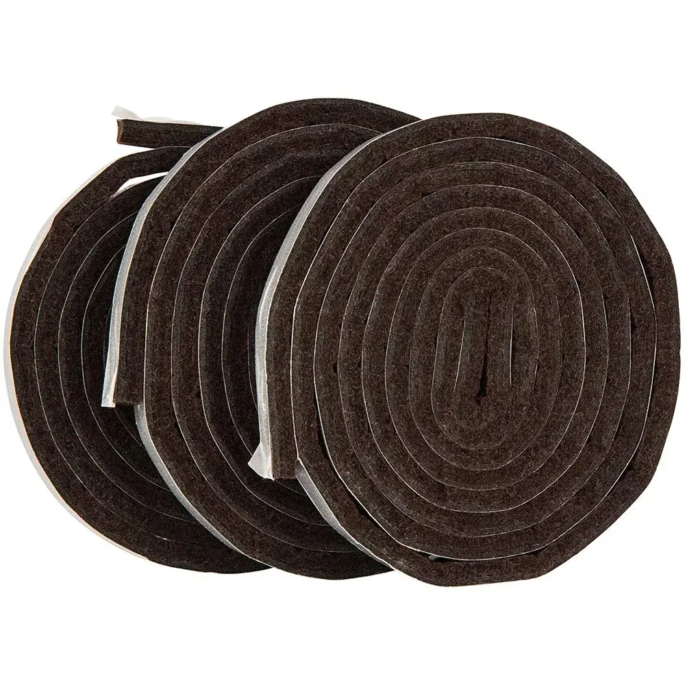 SOFTTOUCH Heavy Duty Felt Strips with Adhesive Backing, Brown 1.27cm x 152.4cm (0.5" x 60") | Protects Floors & Furniture - main product image