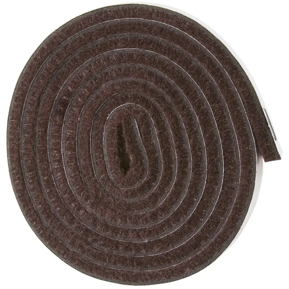 SOFTTOUCH Heavy Duty Felt Strips with Adhesive Backing, Brown 1.27cm x 152.4cm (0.5" x 60") | Protects Floors & Furniture - view 2