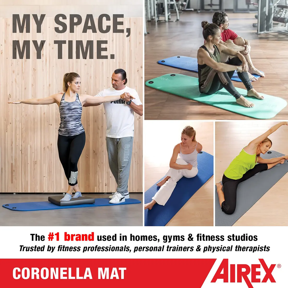 AIREX Coronella Exercise Mat 72" x 23" | Supportive Foam for Home & Gym Workouts - view 4