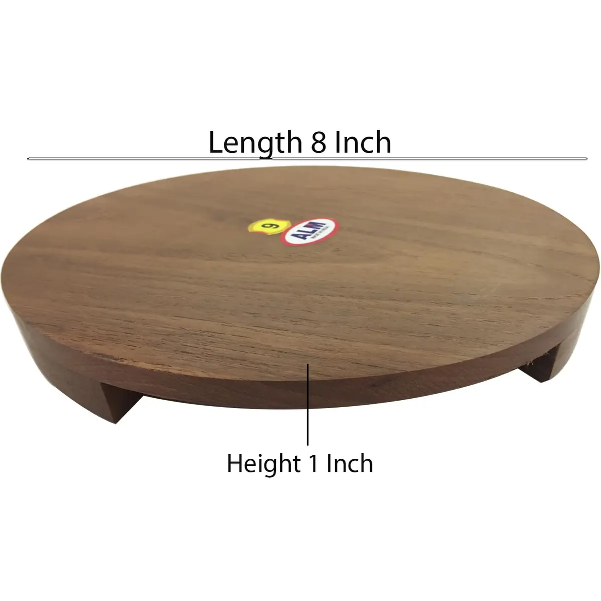 DBY Wooden Chakla Belan Set for Kitchen – Natural Wood Rolling Board & Pin for Chapati, Roti, Puri, Dough, Non-Slip Base, Handmade, Indian Traditional Cookware - view 4