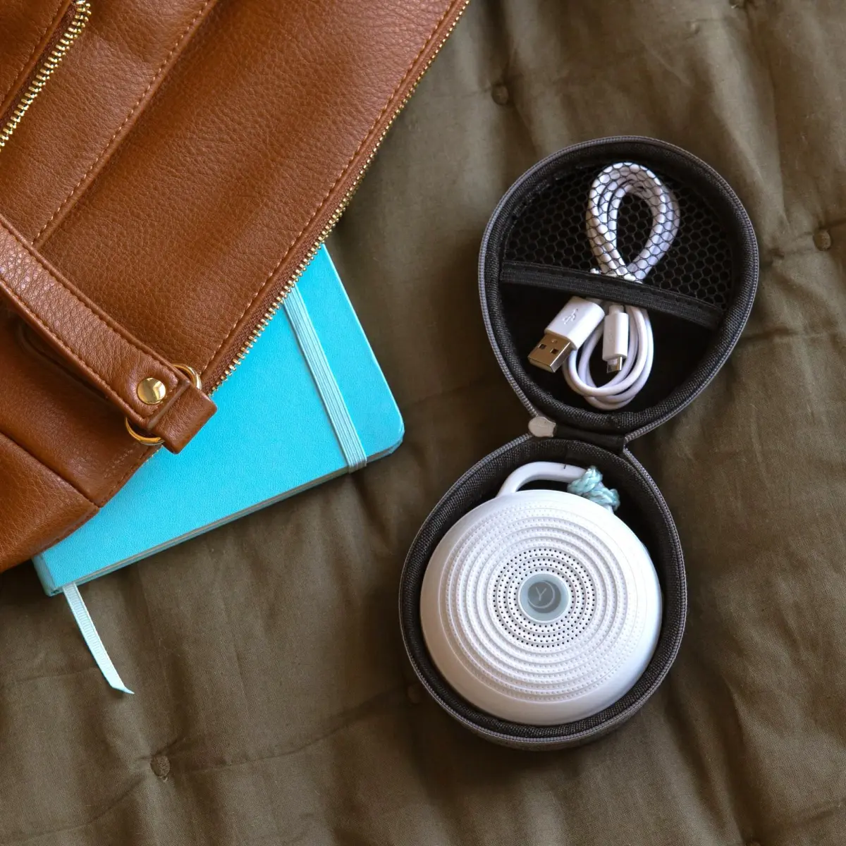 YOGASLEEP Crush-Resistant Travel Case for Rohm & Hushh Sound Machines | Grey EVA Material, 11.2 cm (4.4 in) Length - view 6