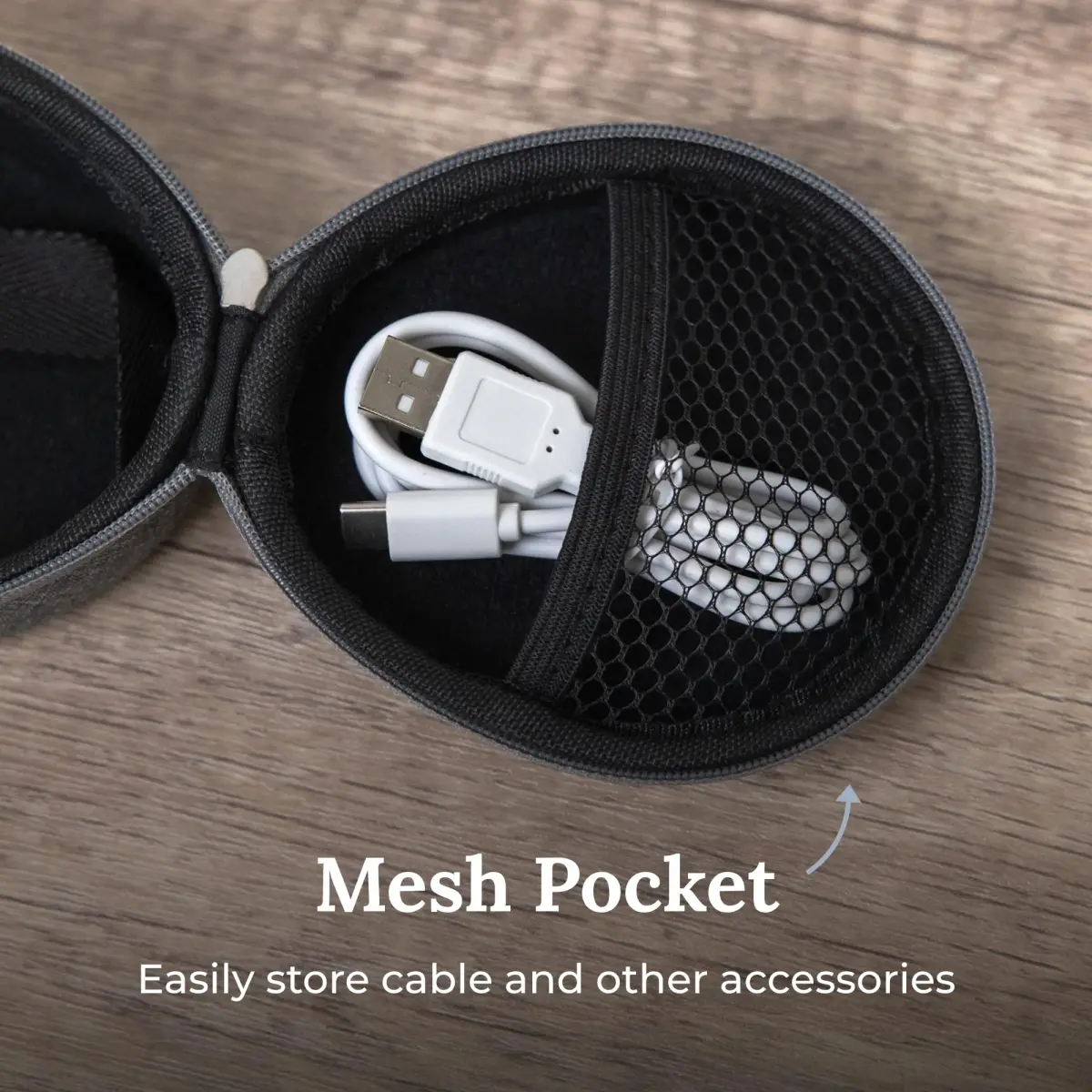 YOGASLEEP Crush-Resistant Travel Case for Rohm & Hushh Sound Machines | Grey EVA Material, 11.2 cm (4.4 in) Length - view 4