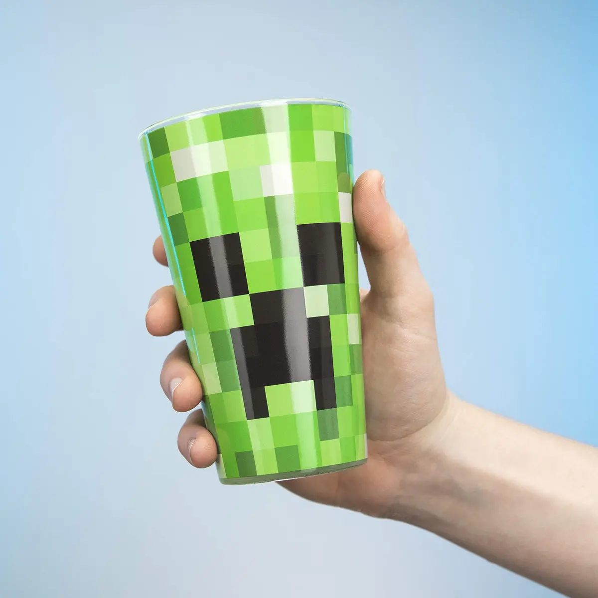 Paladone Minecraft Creeper Glass Tumbler 450ml (15.2 oz) | Officially Licensed Gaming Collectible - view 3