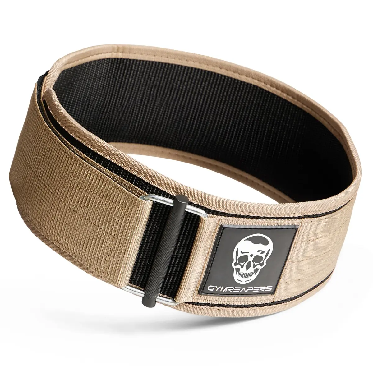 Gymreapers Weightlifting Belt for Men & Women | Quick Locking 4 Inch Neoprene Back Support (X-Large, Desert Tan) - main product image