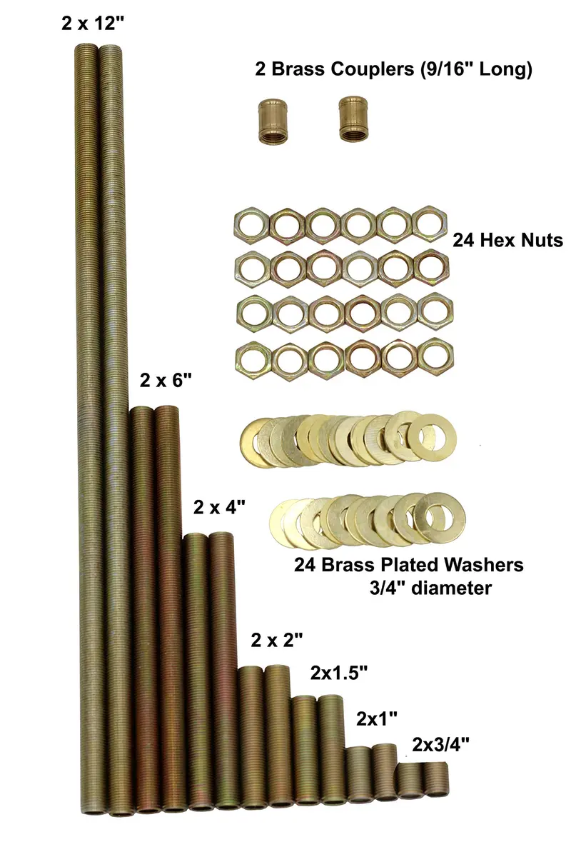 Creative Hobbies 64 Piece Lamp Repair Hardware Assortment Pack | Complete, Versatile & USA Imported (70-120 chars) - view 2