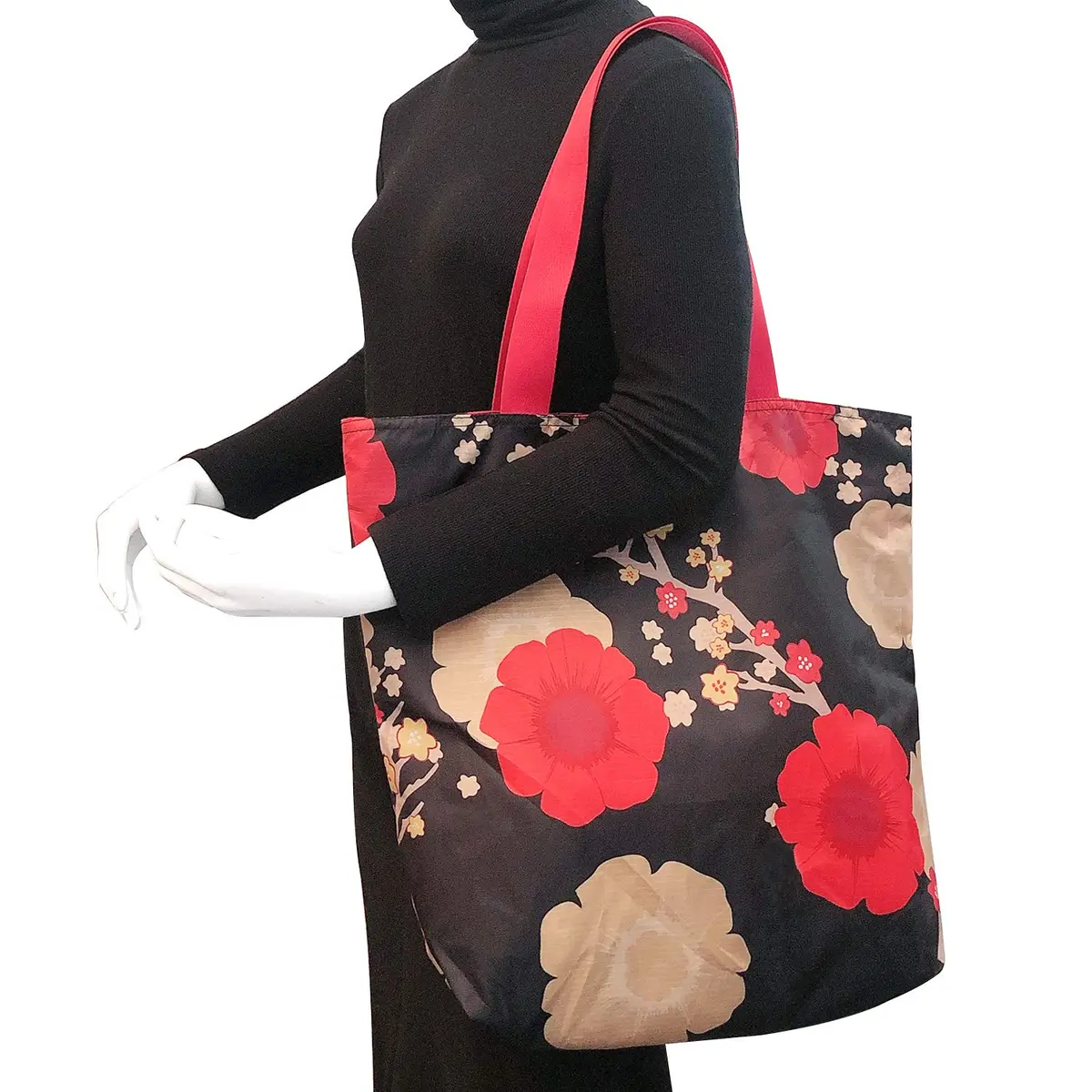 Wrapables Carryall Shopping Tote Bag Large | Waterproof Foldable Durable Ripstop Polyester - view 3