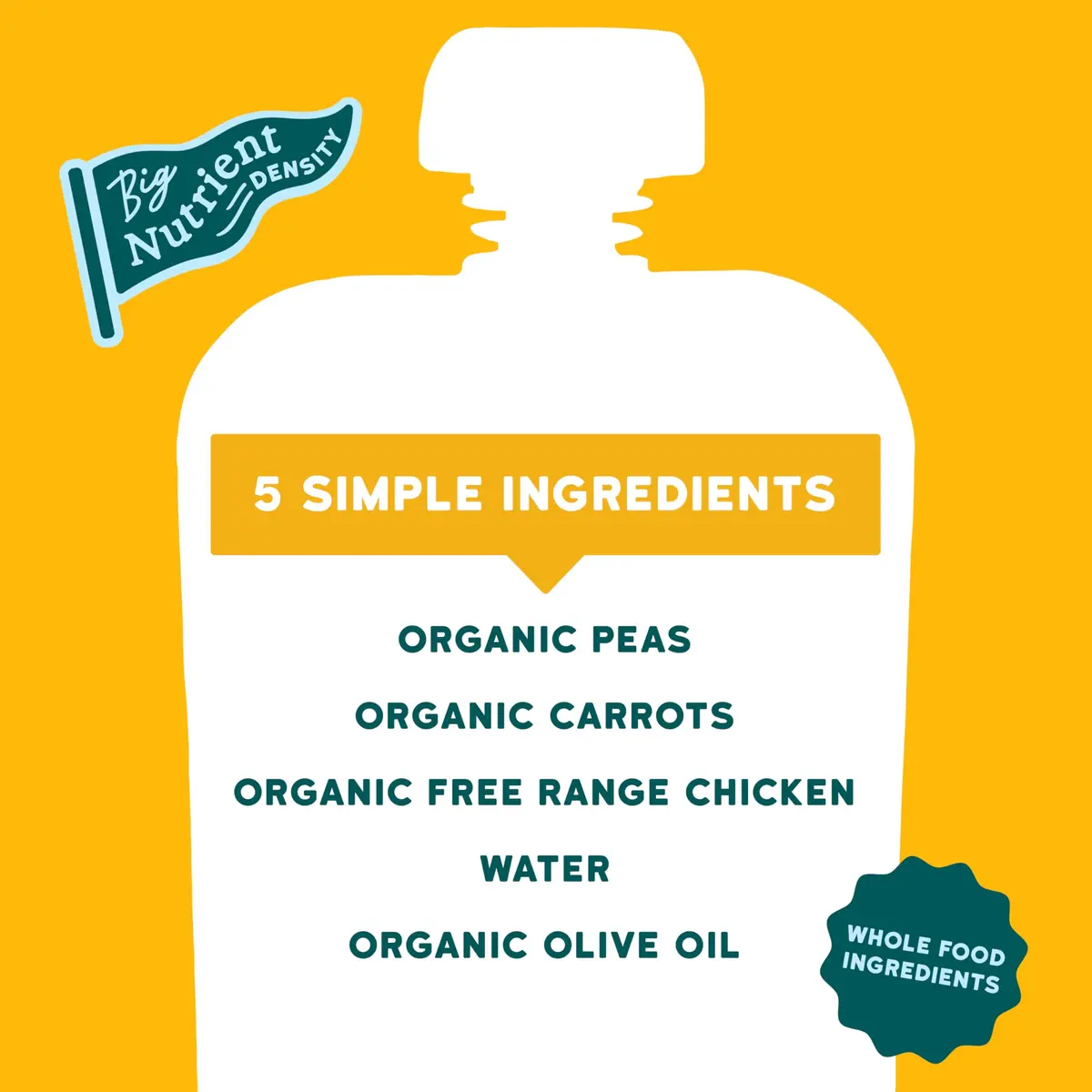 Serenity Kids 6+ Months Chicken Baby Food Pouch | Organic Protein & No Added Sugar (70-120 chars) - view 2
