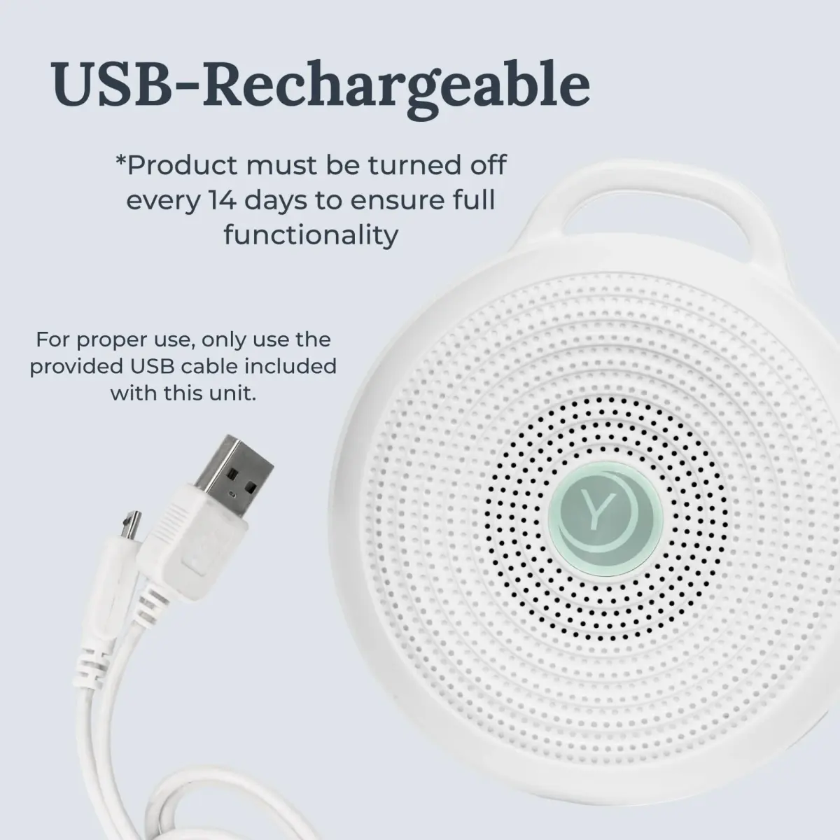 YOGASLEEP Rohm Portable White Noise Machine & Travel Case | 3 Sounds, 24-Hr Battery, USB Rechargeable, Noise Blocking - view 4