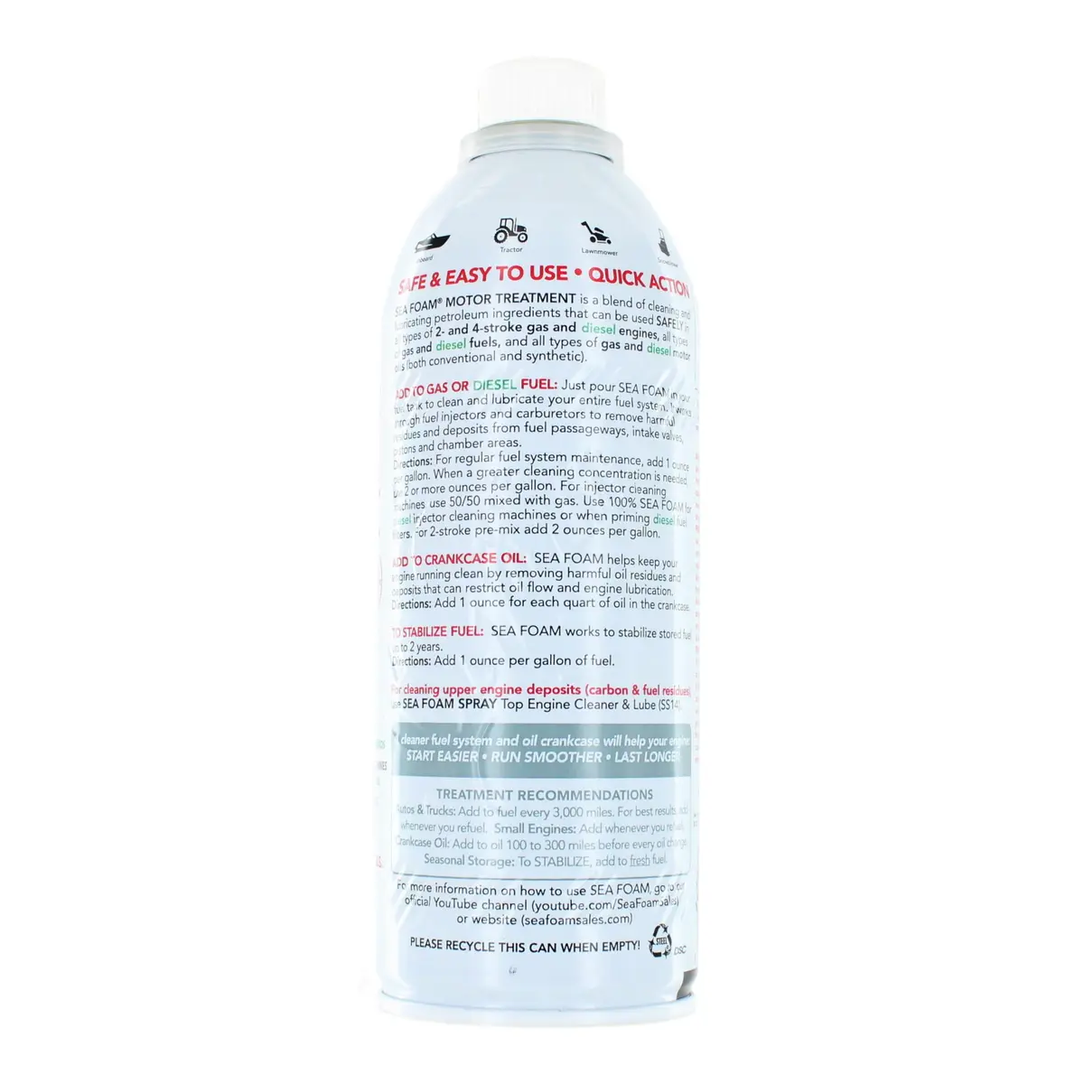Sea Foam SF-16 Motor Treatment 16 oz (473 ml) | Cleans Fuel & Oil Systems - view 3