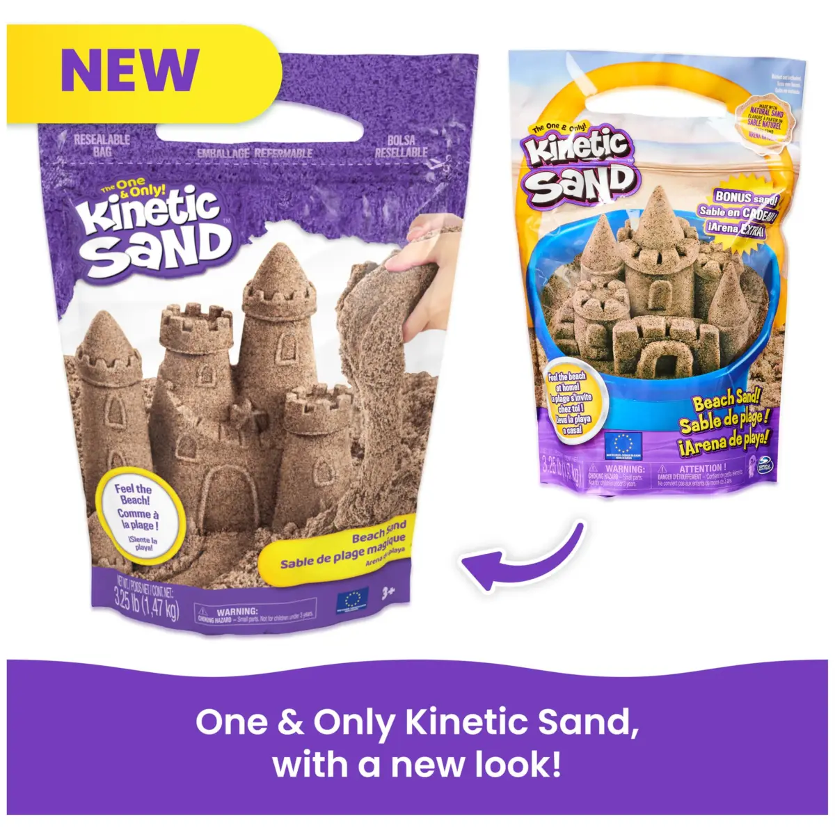 Kinetic Sand Beach Sand 1.47 kg (3.25lb) | Sensory Toys for Kids Ages 3+ - view 6