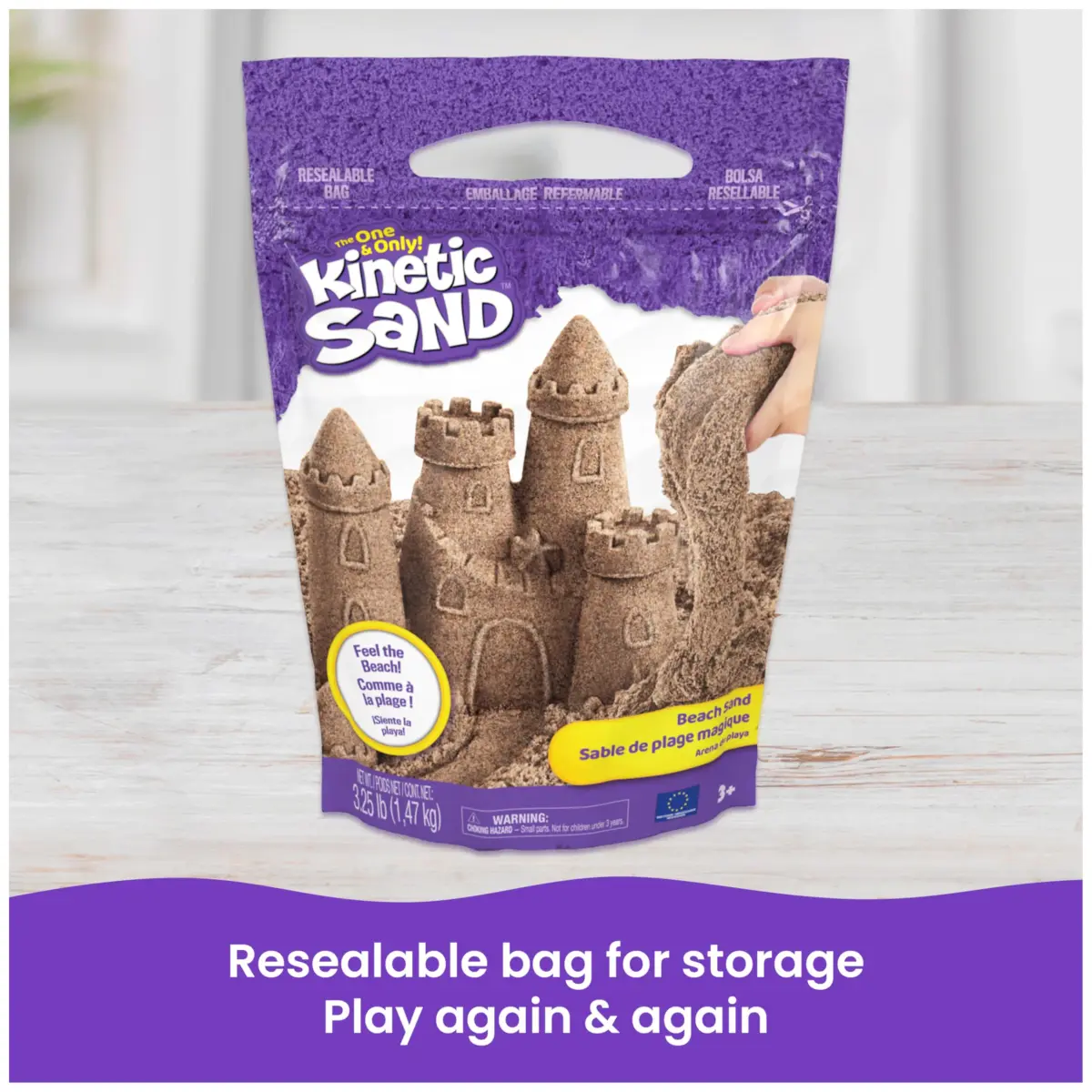 Kinetic Sand Beach Sand 1.47 kg (3.25lb) | Sensory Toys for Kids Ages 3+ - view 7