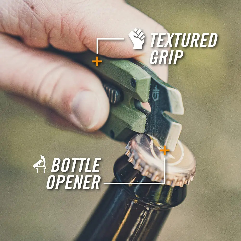 Gerber Prybrid Pocket Knife Multitool 8-in-1 Box Cutter, Bottle Opener, Grey (4.25 x 1.3 x 0.4 inches) - view 6