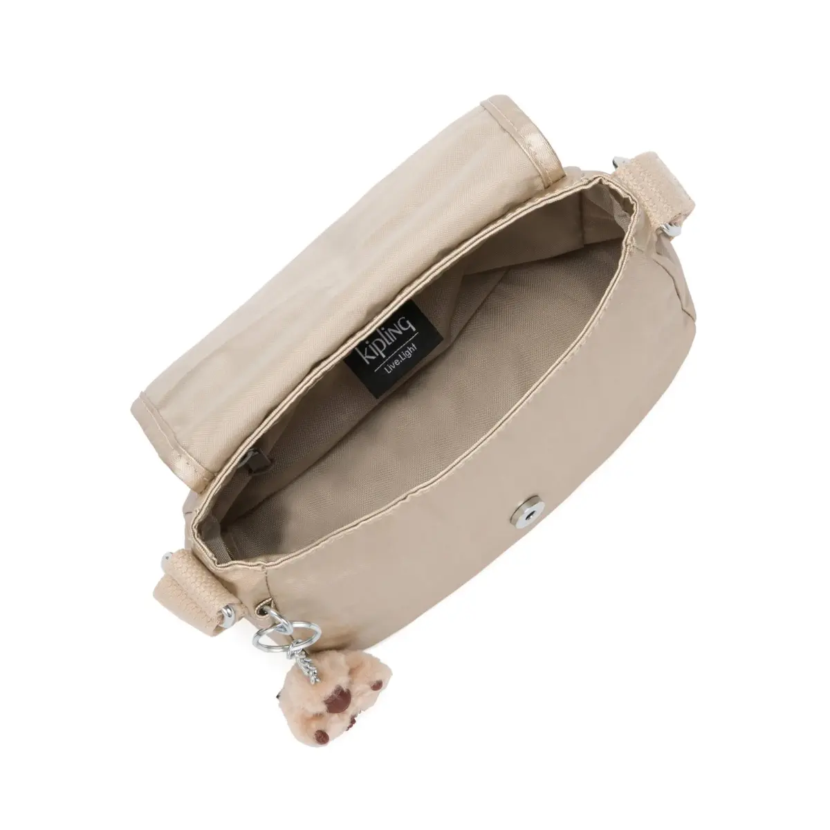 Kipling Sabian Mini Crossbody Bag in Starry Gold Metallic (7.75"L x 5.75"H x 3.25"D) - view 3