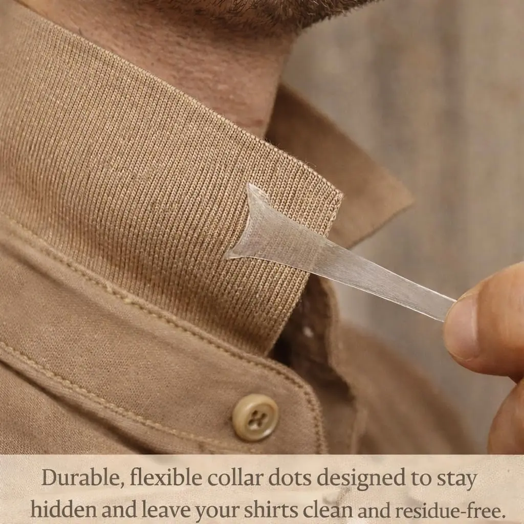 Bierstick Magnetic Collar Stays 66 Pack | Double-Sided Tape for Shirts, Ties & Belts - view 7