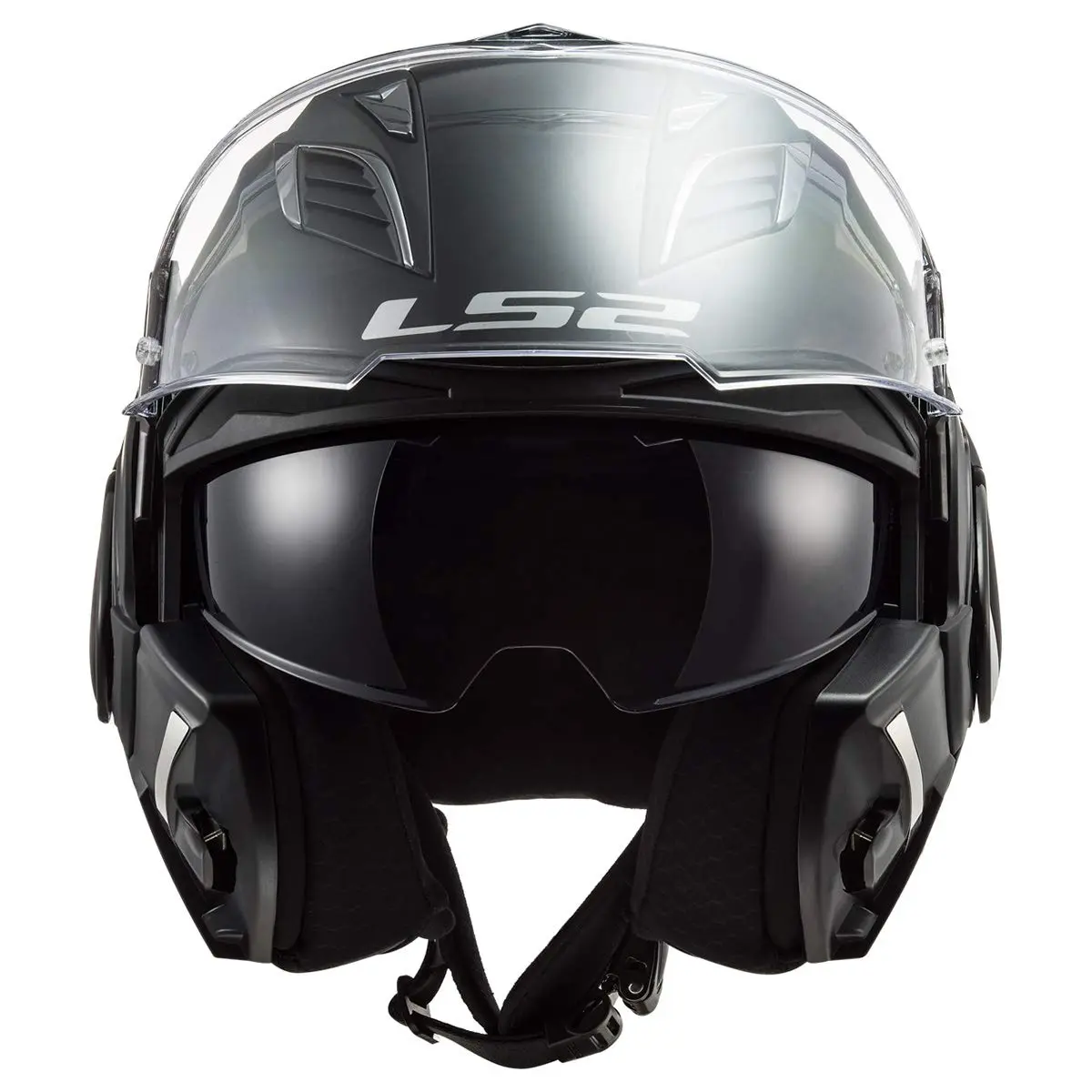 LS2 Helmets Valiant II Modular Helmet (Gloss Blackout - X-Small) | DOT Approved, Lightweight & Aerodynamic - view 8