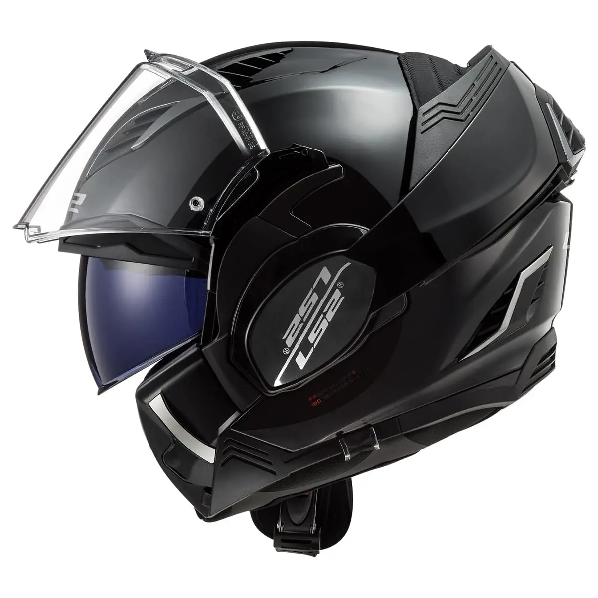 LS2 Helmets Valiant II Modular Helmet (Gloss Blackout - X-Small) | DOT Approved, Lightweight & Aerodynamic - view 2