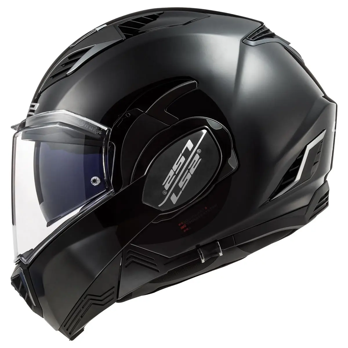 LS2 Helmets Valiant II Modular Helmet (Gloss Blackout - X-Small) | DOT Approved, Lightweight & Aerodynamic - view 3