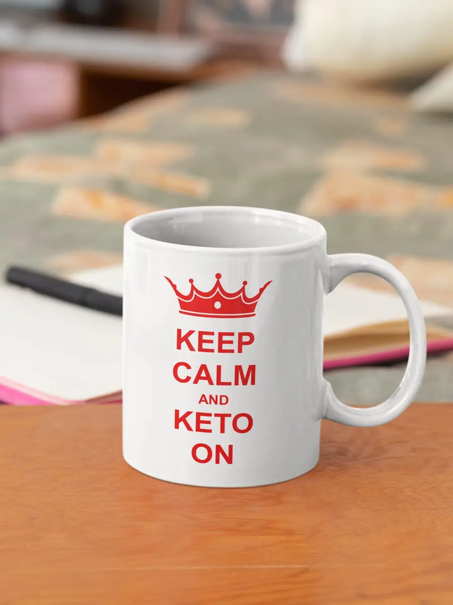 Rave Keep Calm & Keto On Coffee Mug 325ml (11 Fl Oz) | Humorous Keto Gift for Men & Women - view 6