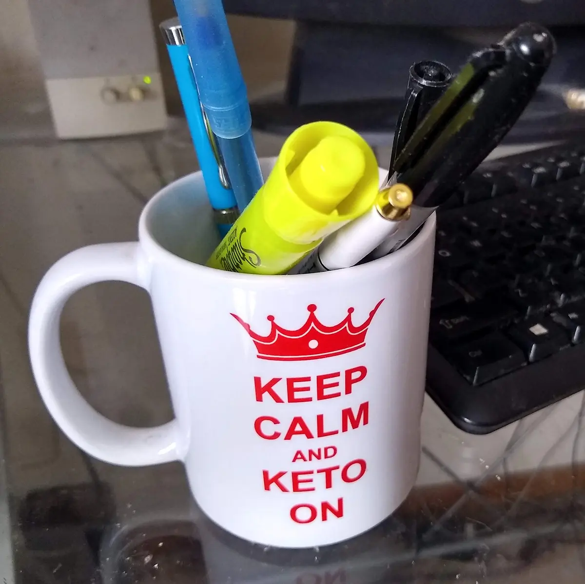 Rave Keep Calm & Keto On Coffee Mug 325ml (11 Fl Oz) | Humorous Keto Gift for Men & Women - view 7