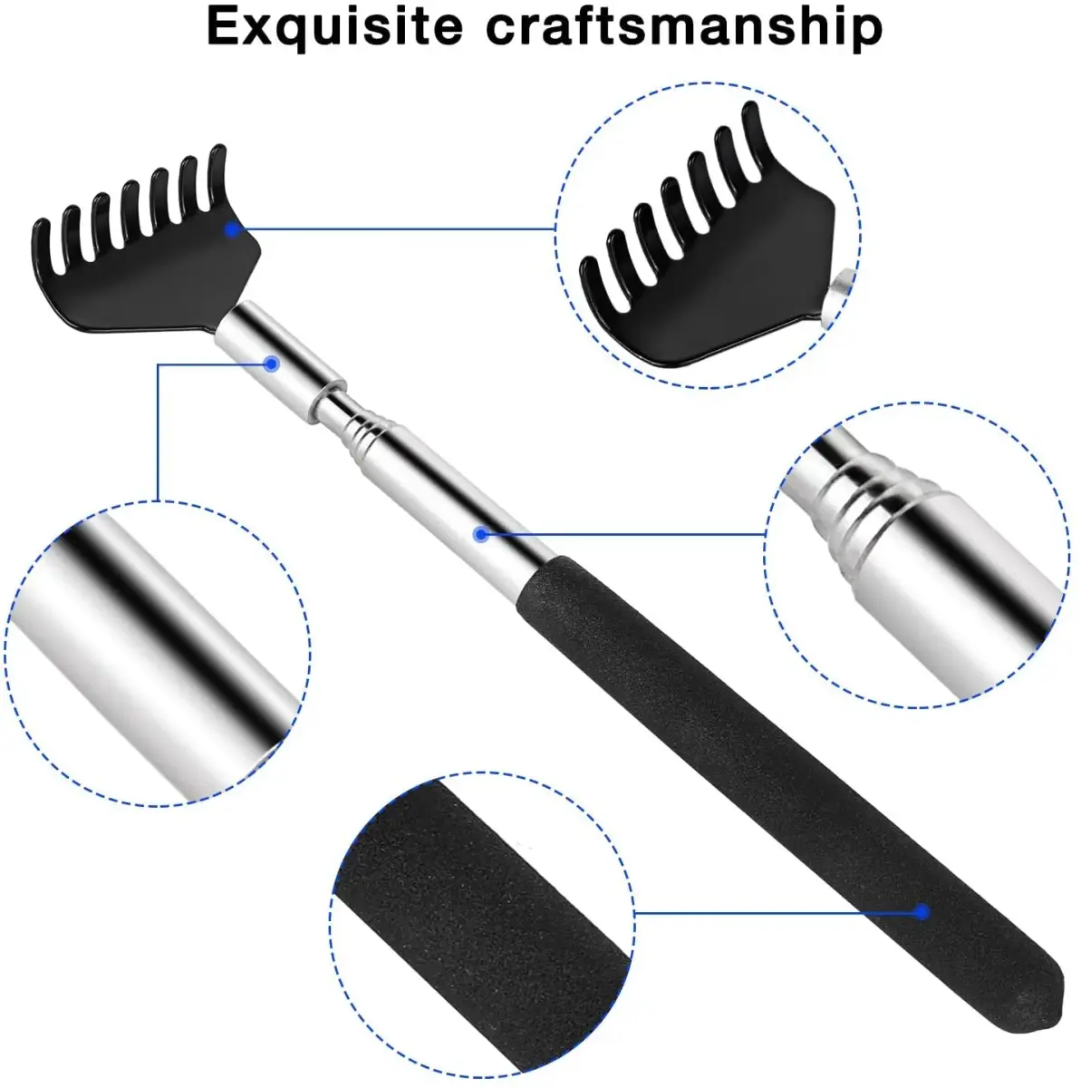 Kuvvfe Extendable Back Scratcher 2 Pack | Stainless Steel Telescoping Handle - view 7