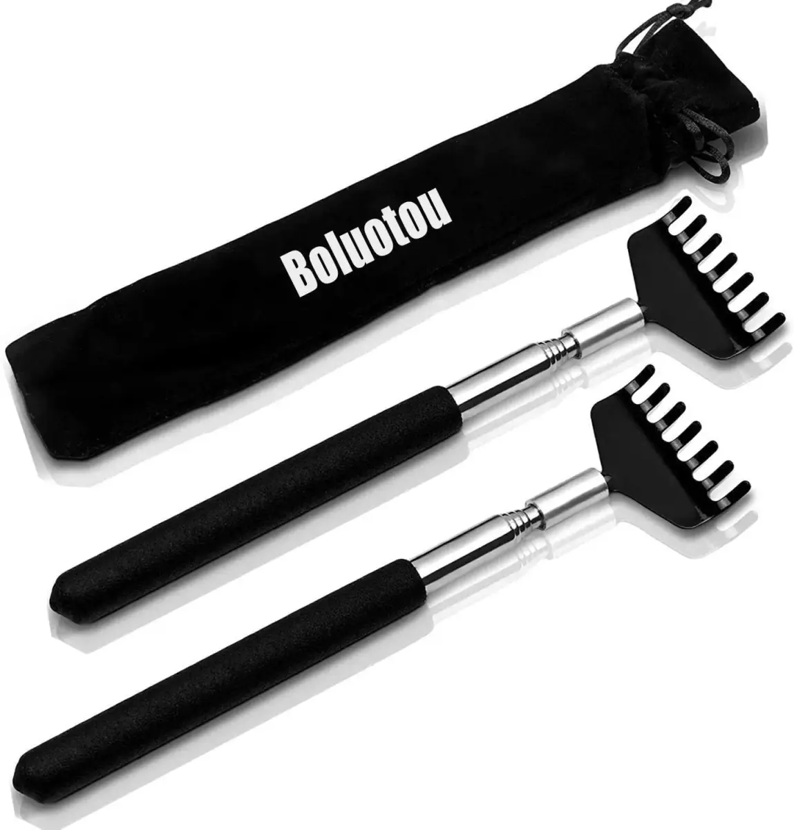 Kuvvfe Extendable Back Scratcher 2 Pack | Stainless Steel Telescoping Handle - view 2
