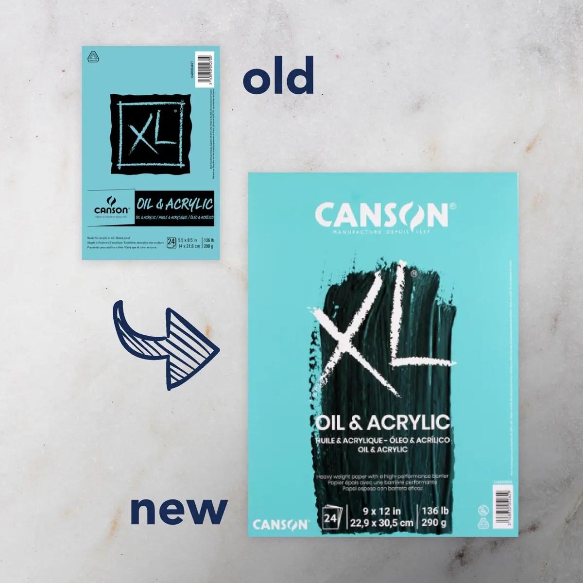 Canson XL Series Oil & Acrylic Paint Paper Pad 5.5x8.5 in | Textured, Bleed Proof, 24 Sheets - view 2