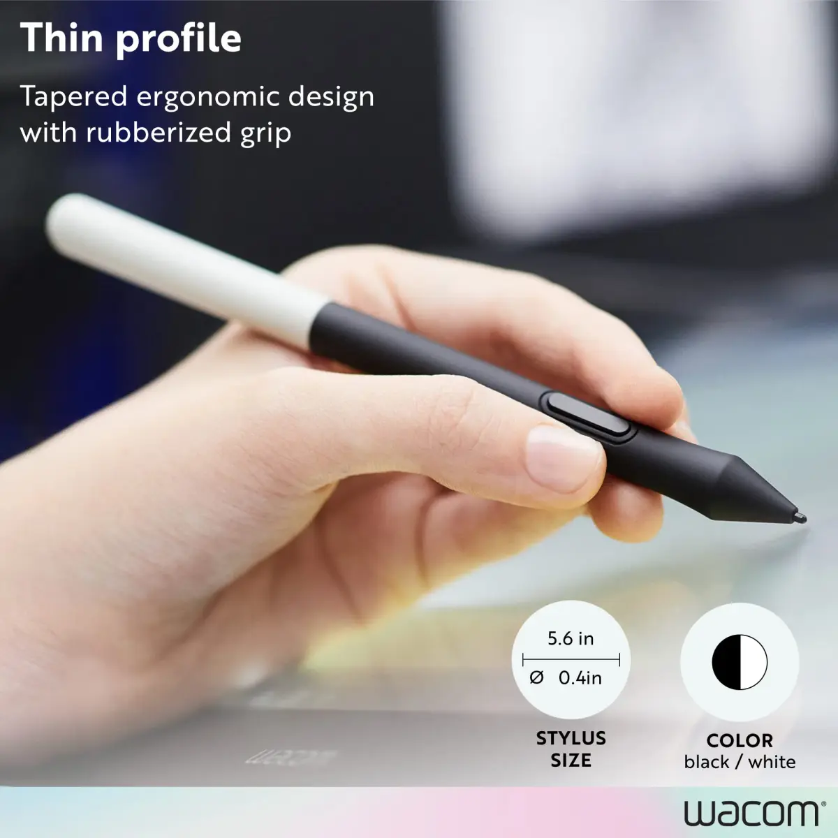 Wacom One Pen Replacement Stylus | Cordless, Battery-Free, Pressure Sensitive - view 5
