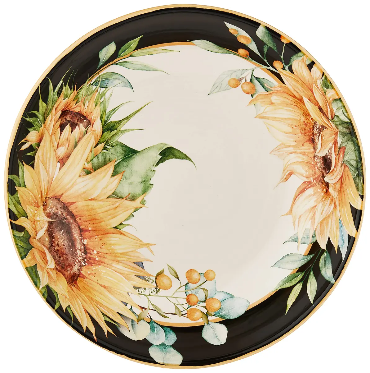 Certified International Sunflower Fields 144 oz. (4250 ml) Serving/Pasta Bowl | Elegant Floral Ceramic Dishware - view 2