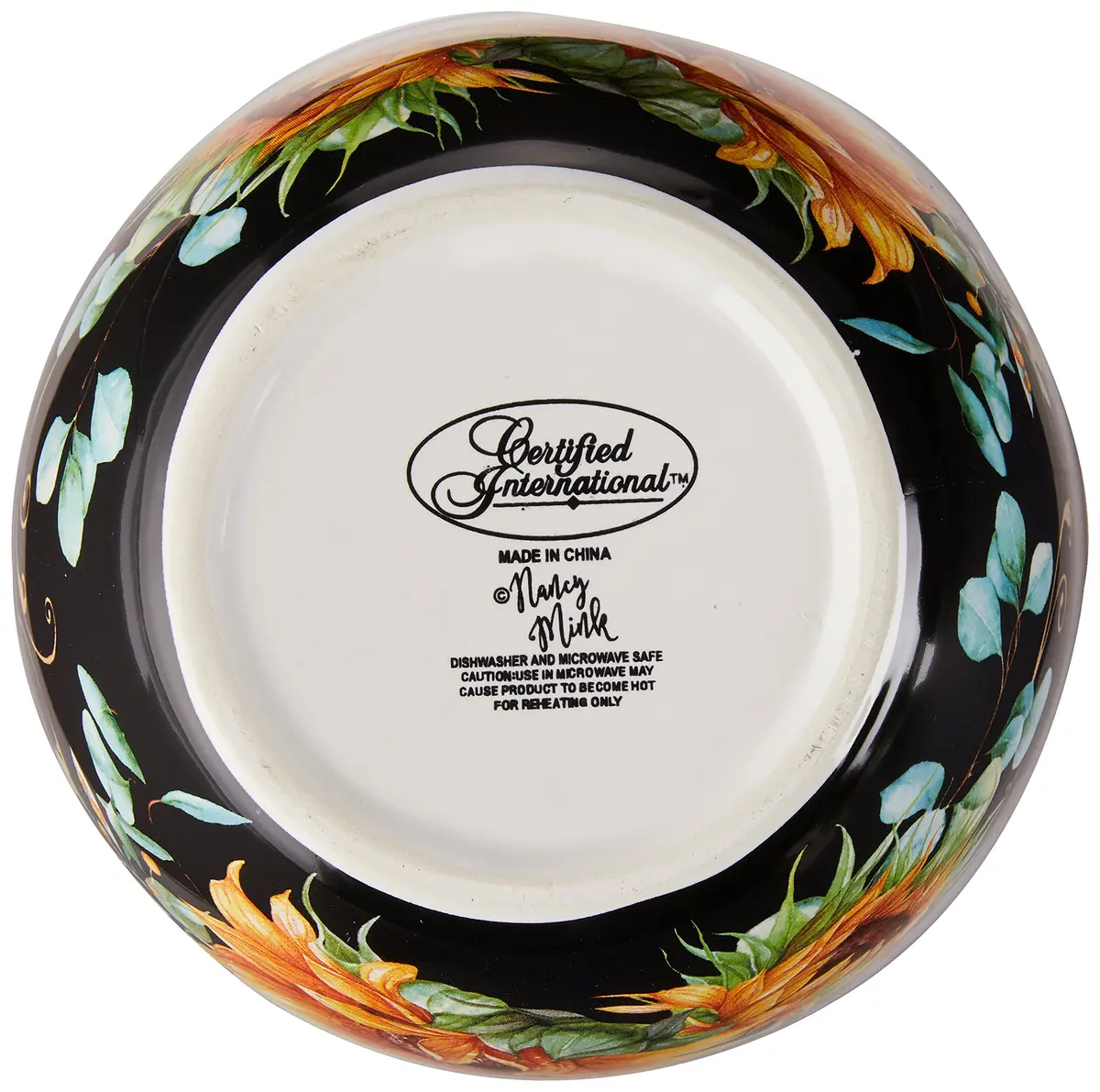 Certified International Sunflower Fields Ceramic Dessert Bowls Set of 4 | 600 ml (22 oz) Bowls for Ice Cream, Fruit, Snacks - view 3