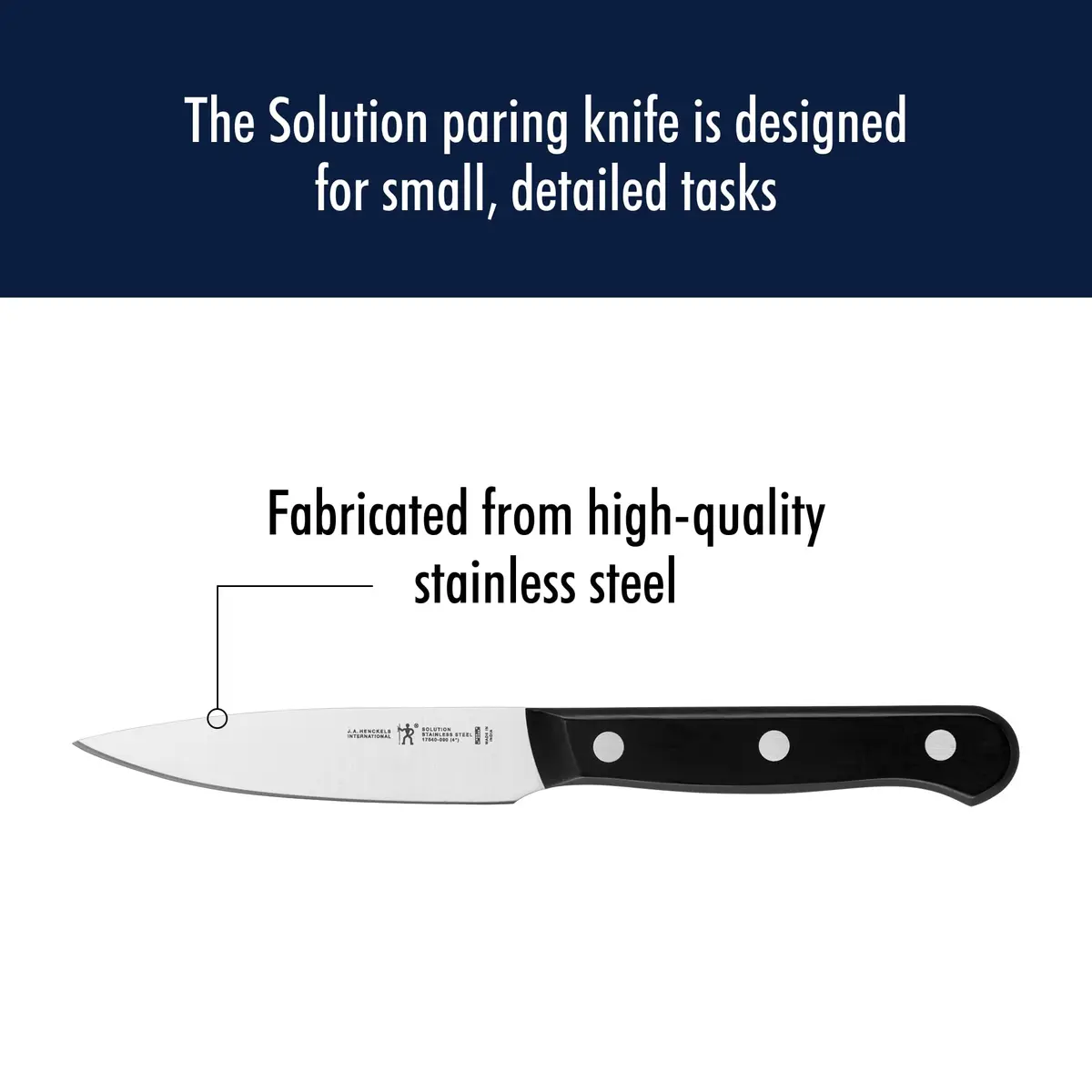 Henckels Solution 4 Inch Paring Knife | Razor-Sharp German Engineered Kitchen Tool - view 2