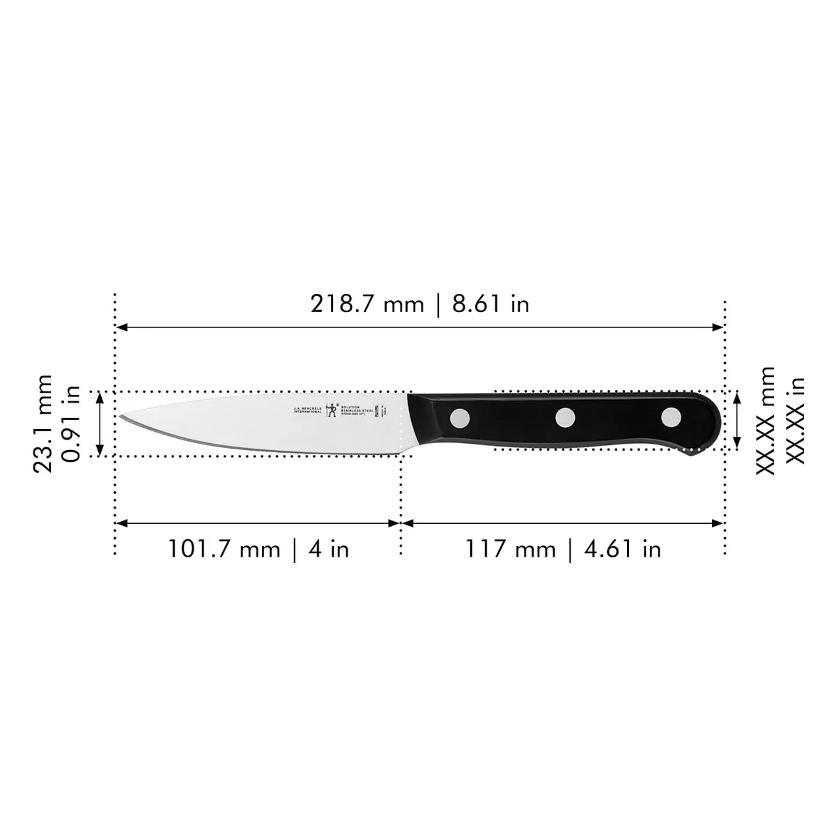 Henckels Solution 4 Inch Paring Knife | Razor-Sharp German Engineered Kitchen Tool - view 3