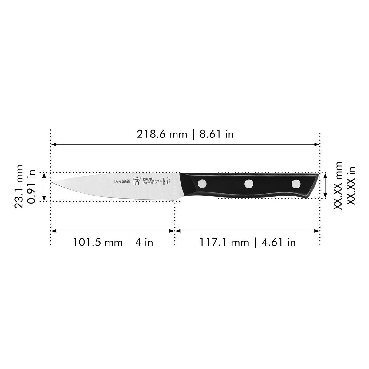 HENCKELS Dynamic Paring Knife 4" | Ultra-Sharp Stainless Steel Precision - view 3