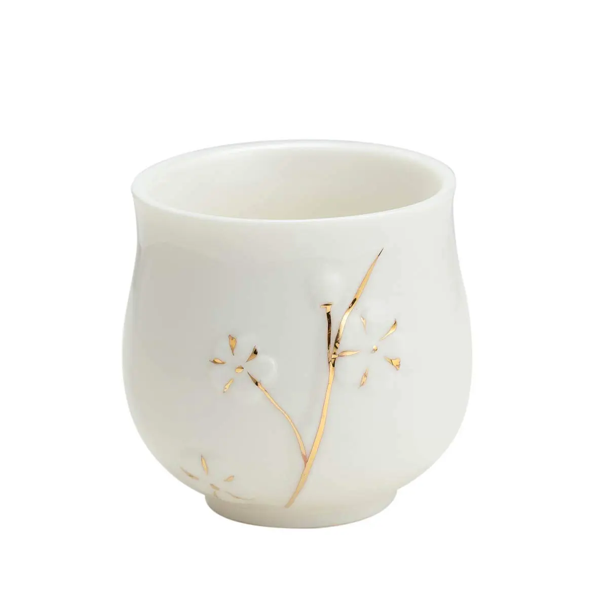 TJ Global White Porcelain Tea Set with Gold Accents | 170ml (6 Fl Oz) Teapot & 6x 177ml (6 Fl Oz) Cups - view 8