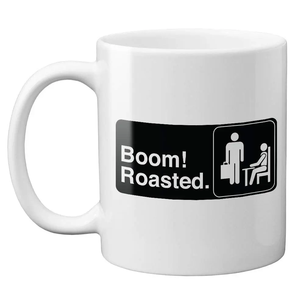 Haase Unlimited Boom! Roasted - Quote Version 11 oz. Mug | Durable Ceramic Coffee Mug for Office & Home - main product image