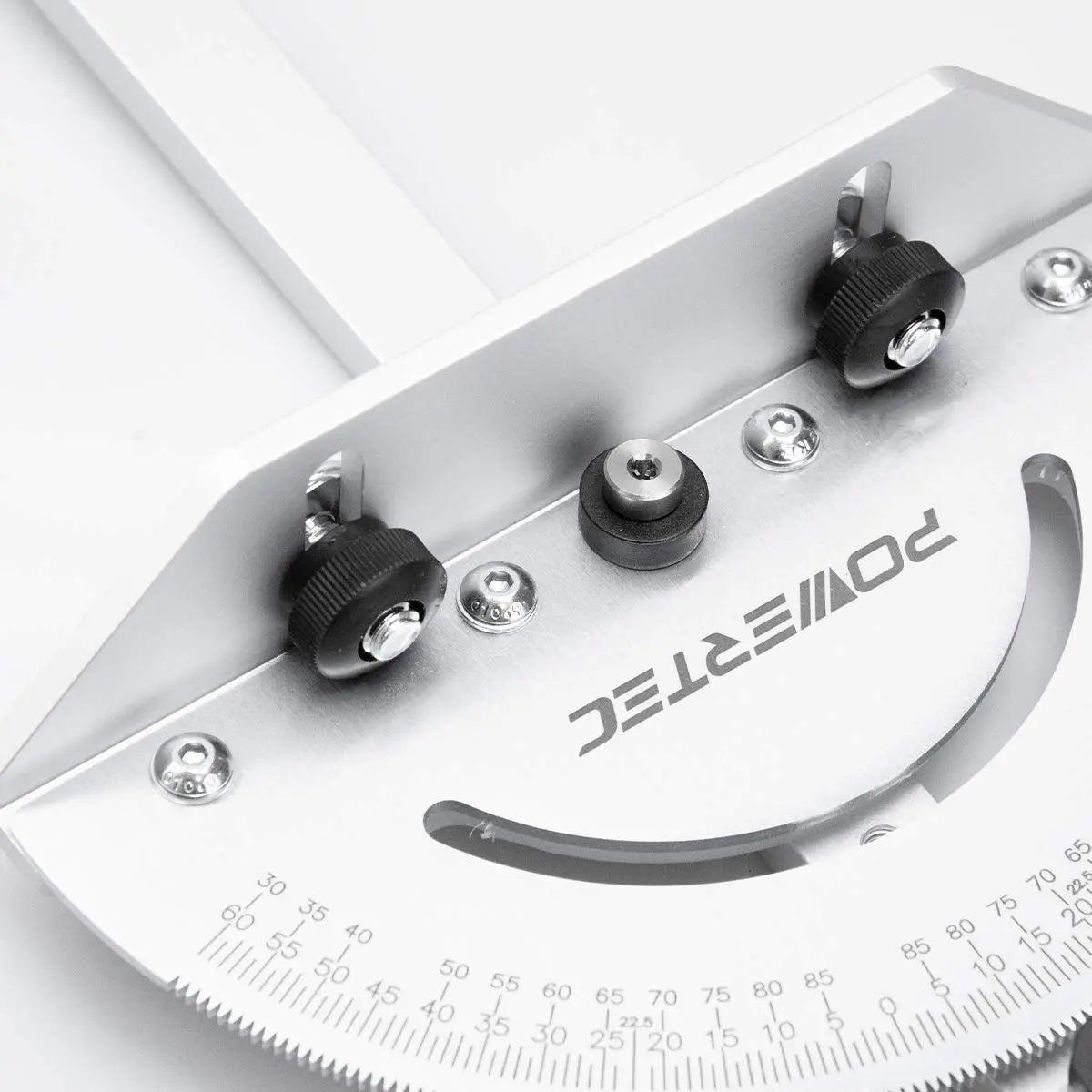 POWERTEC Miter Gauge for Table Saw | 120 Lockable Stops, Silver, 4.8in x 2.5in x 18.9in - view 4