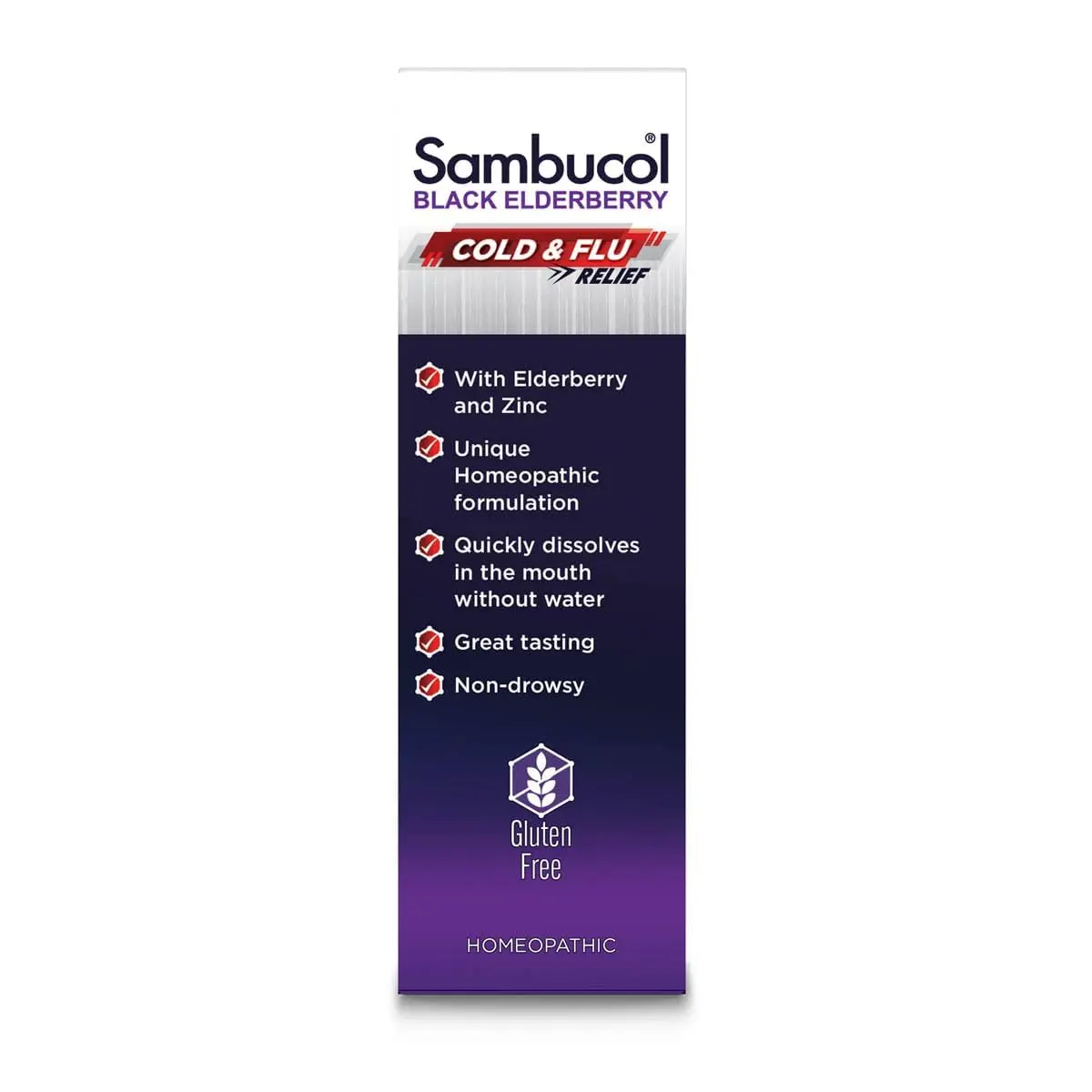 Sambucol Cold and Flu Relief Tablets - 60 Count | Quick-Dissolving Elderberry Medicine for Adults & Kids - view 9