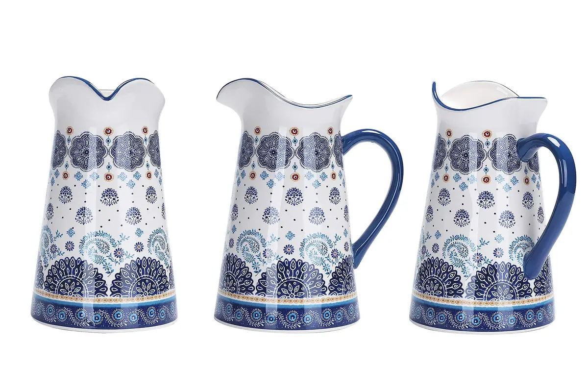 Bico Blue Talavera Ceramic 2.5 Qt Pitcher | Decorative & Dishwasher Safe - view 3