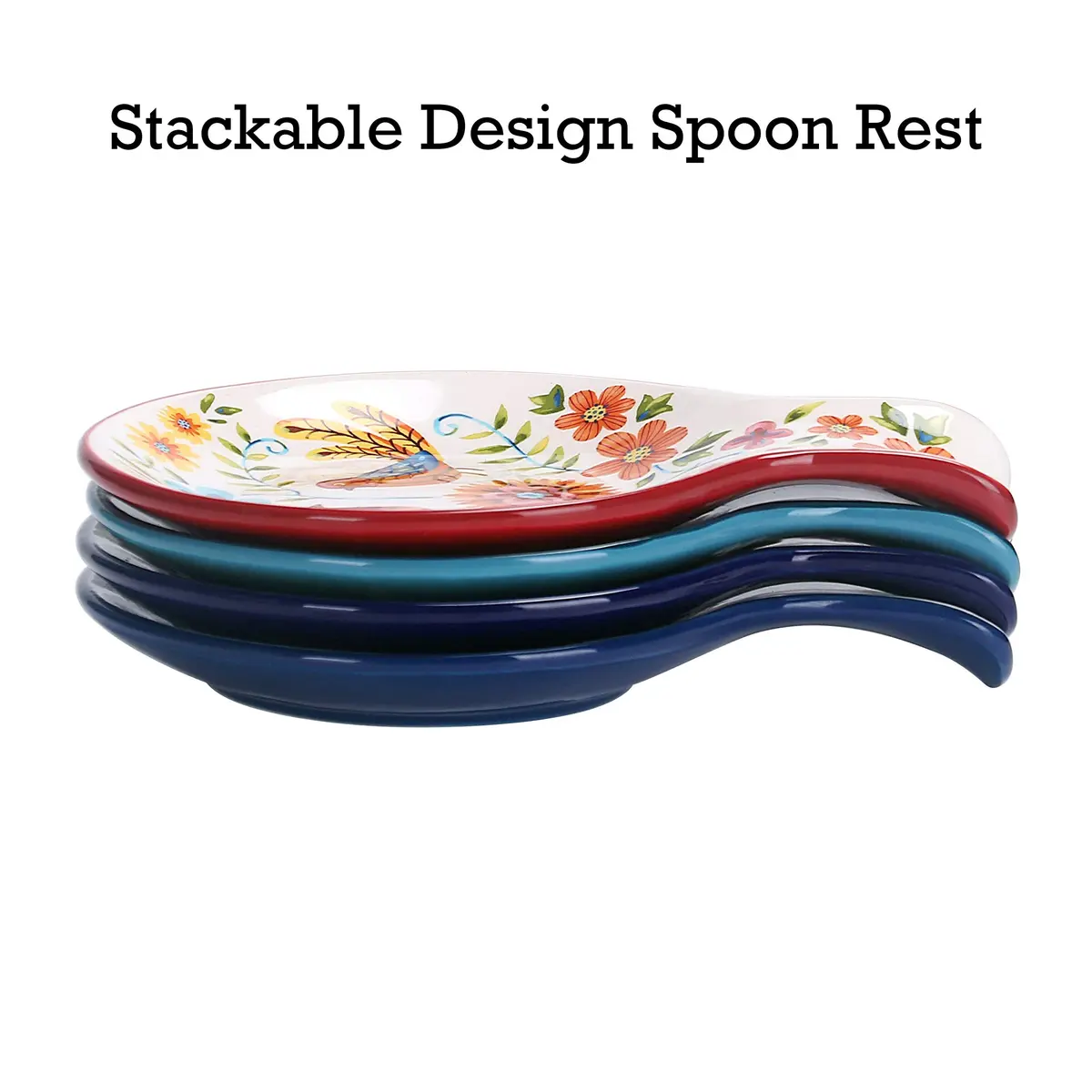 Bico Havana Ceramic Spoon Rest for Stove Top, Kitchen Holder | Keeps Counters Clean & Matches Your Set - view 4