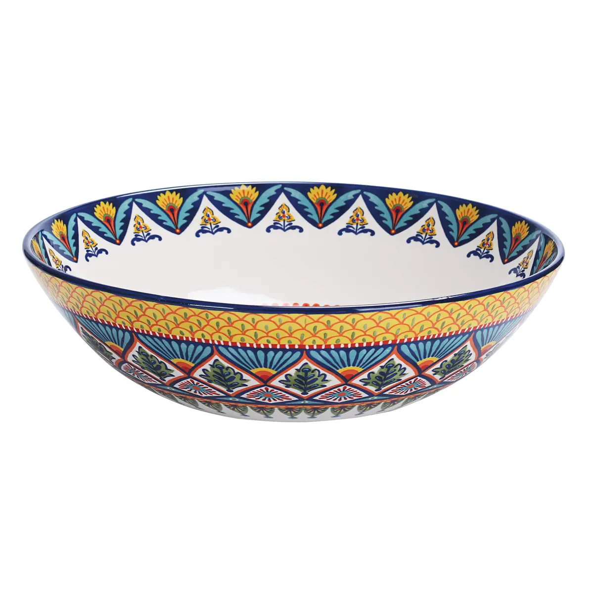 Bico Havana Ceramic 13 inch Serving Bowl | Contemporary, Microwave & Dishwasher Safe - main product image