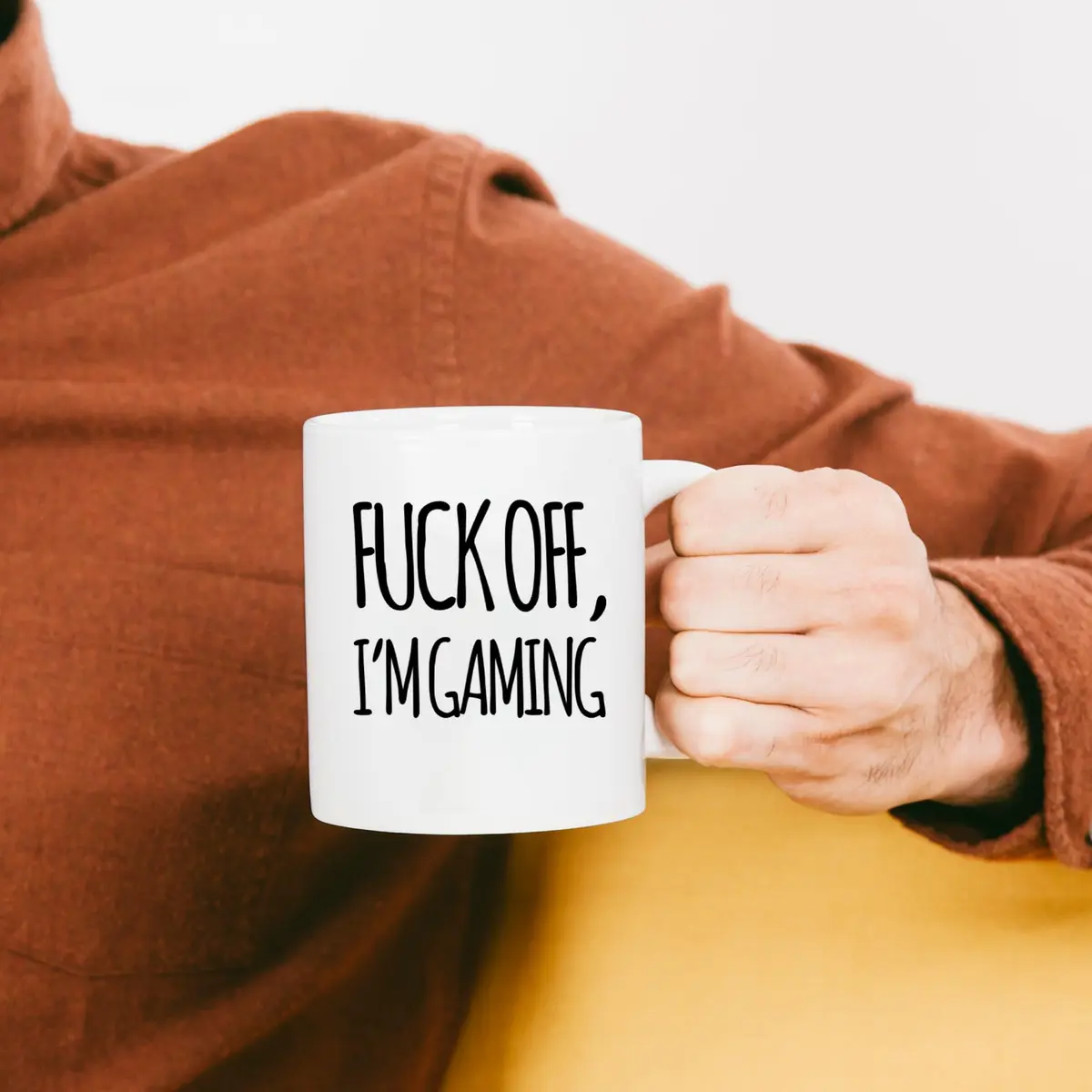 Panvola "Fuck Off Im Gaming" Gamer Gift Mug 325 ml (11 oz) | Funny Ceramic Coffee Cup for Gamers - view 4