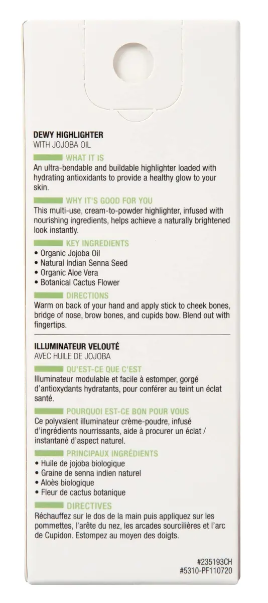 Physicians Formula Organic Wear Dewy Highlighter Stick Makeup 7.5g (0.3 Oz) | Hydrating Antioxidants for Healthy Glow - view 6