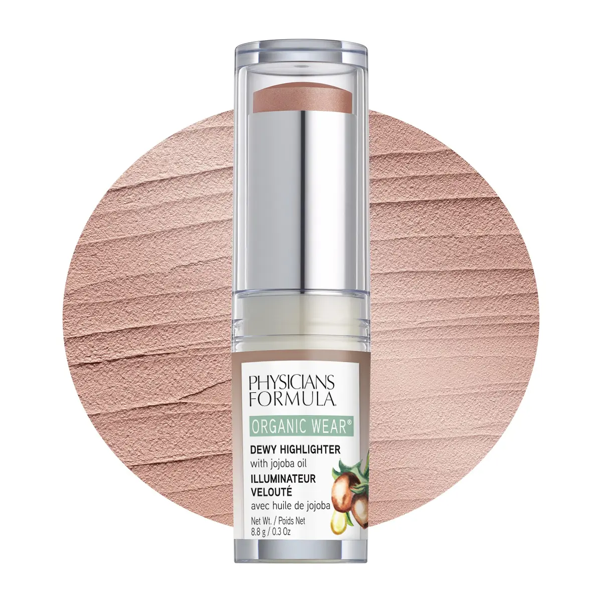 Physicians Formula Organic Wear Dewy Highlighter Stick Makeup 7.5g (0.3 Oz) | Hydrating Antioxidants for Healthy Glow - main product image