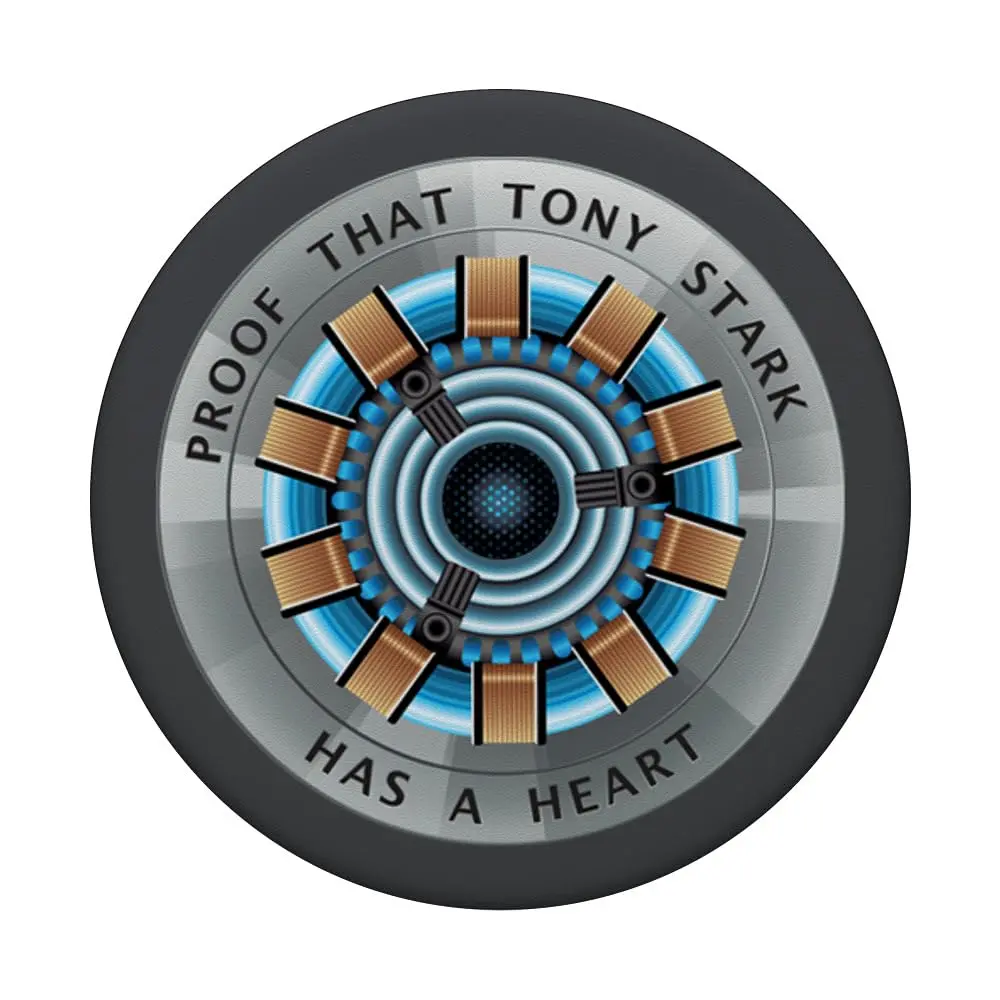 Marvel Avengers Endgame Tony Stark Has a Heart PopSockets Adhesive PopGrip | Official Marvel Merchandise, Swappable Top, Black - view 3