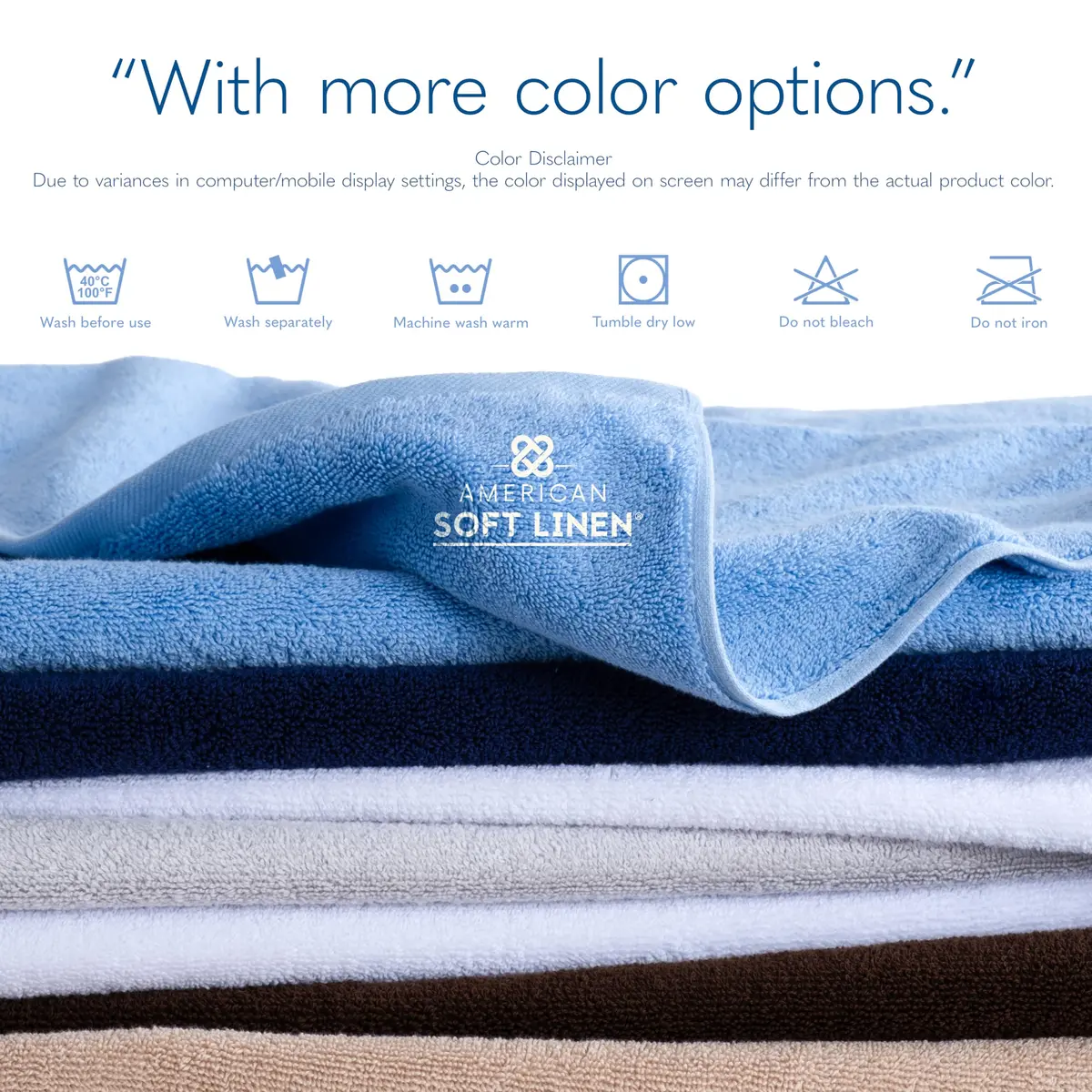 American Soft Linen 100% Cotton Turkish Towels 40x80 XL Bath Sheet | Luxury, Oversized & Quick-Dry - view 7