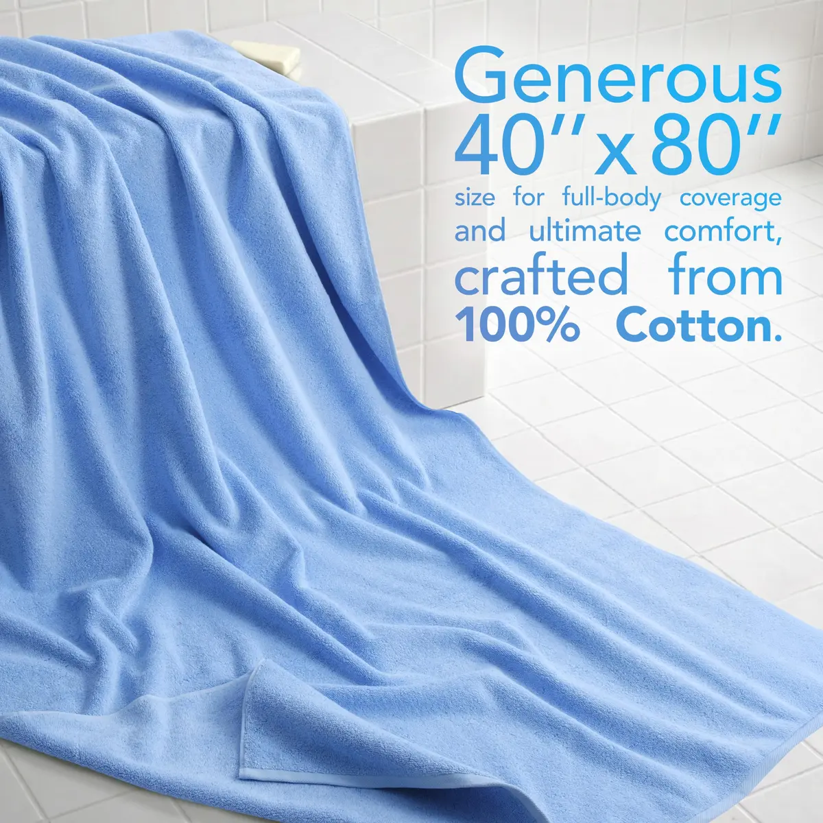 American Soft Linen 100% Cotton Turkish Towels 40x80 XL Bath Sheet | Luxury, Oversized & Quick-Dry - view 2
