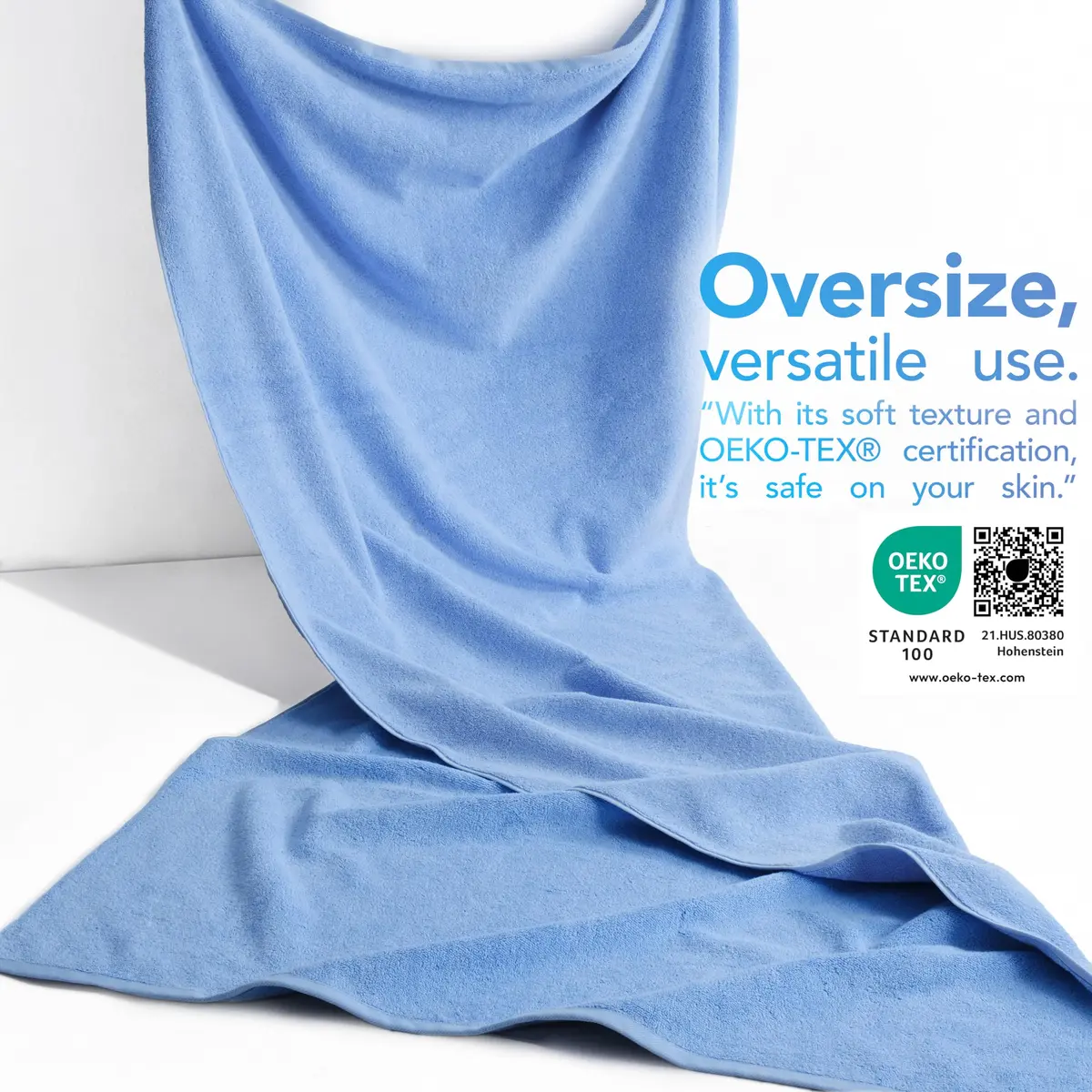 American Soft Linen 100% Cotton Turkish Towels 40x80 XL Bath Sheet | Luxury, Oversized & Quick-Dry - view 3