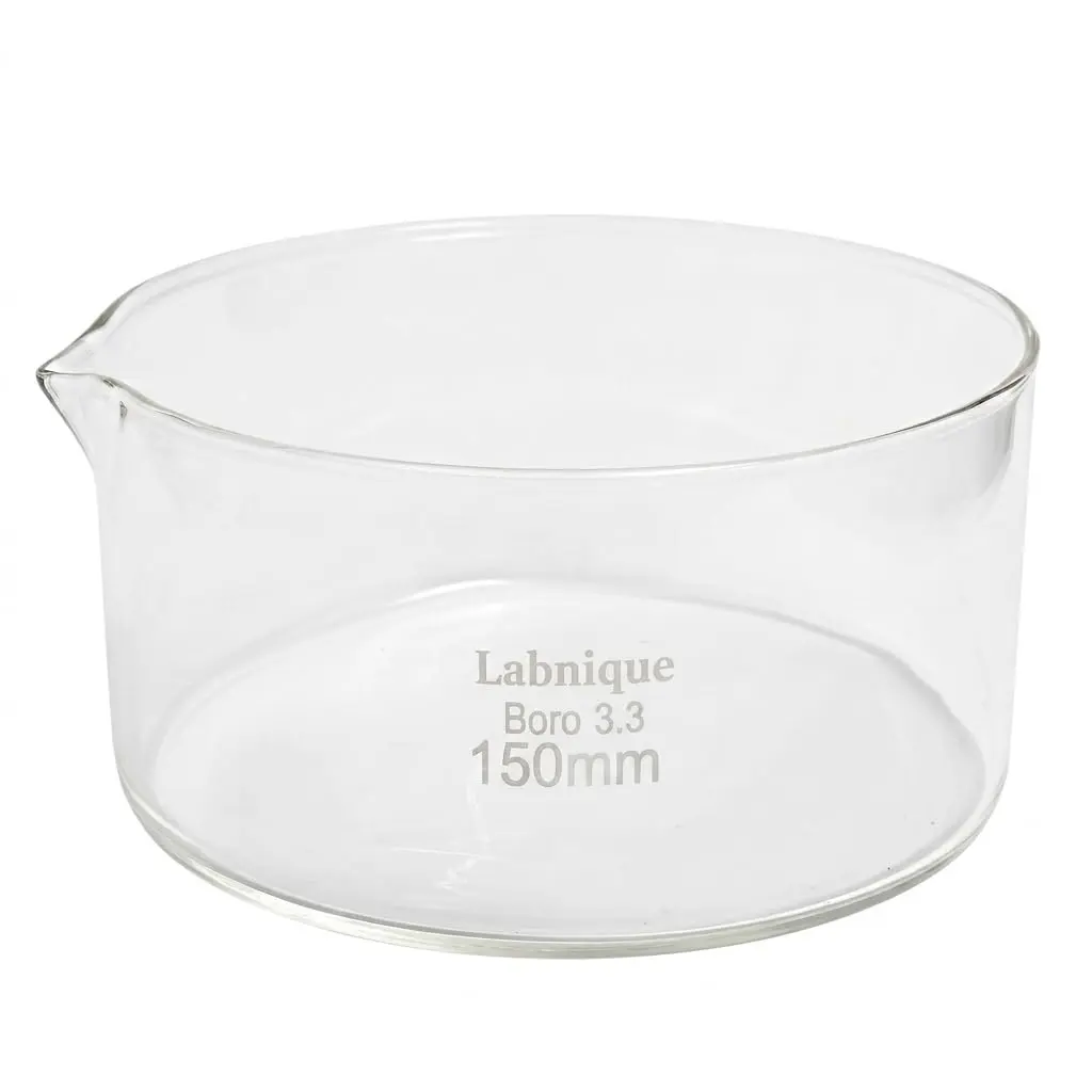 Labnique Borosilicate Glass Crystallizing Dish with Spout, 100mm, 300 ml | Heat & Cold Resistant for Lab & Education - view 4