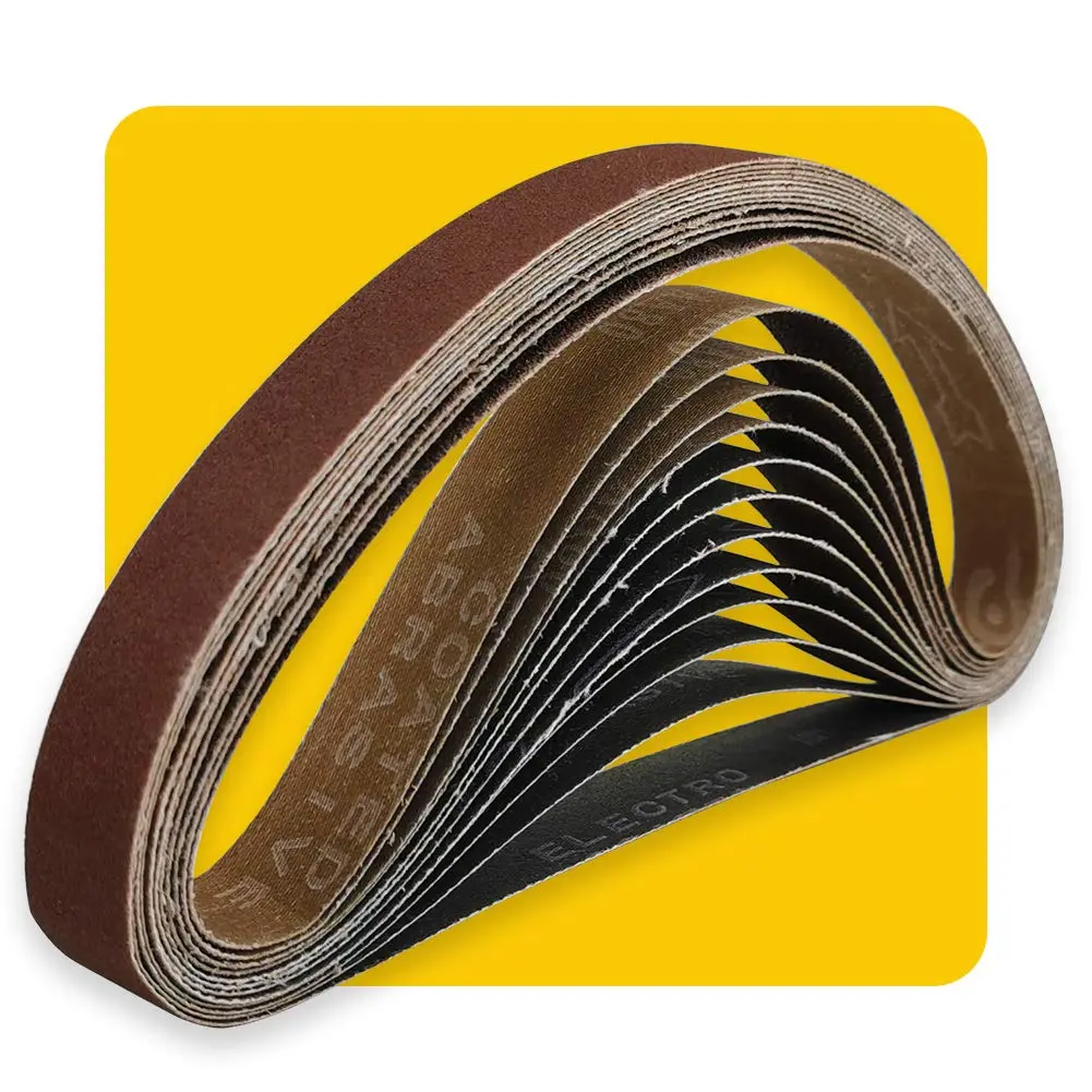 TPmax 1x30 inch Sanding Belt Pack | Aluminum Oxide, 12 Pcs, Assorted Grits for Power Sander - main product image