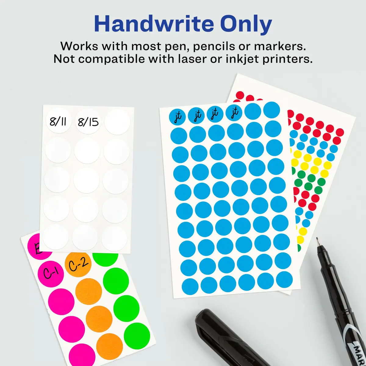 Avery Multi-Use Permanent Labels 1" x 2.75" White 4,608 Labels (36 Packs) | Bulk Pack for Organization - view 3