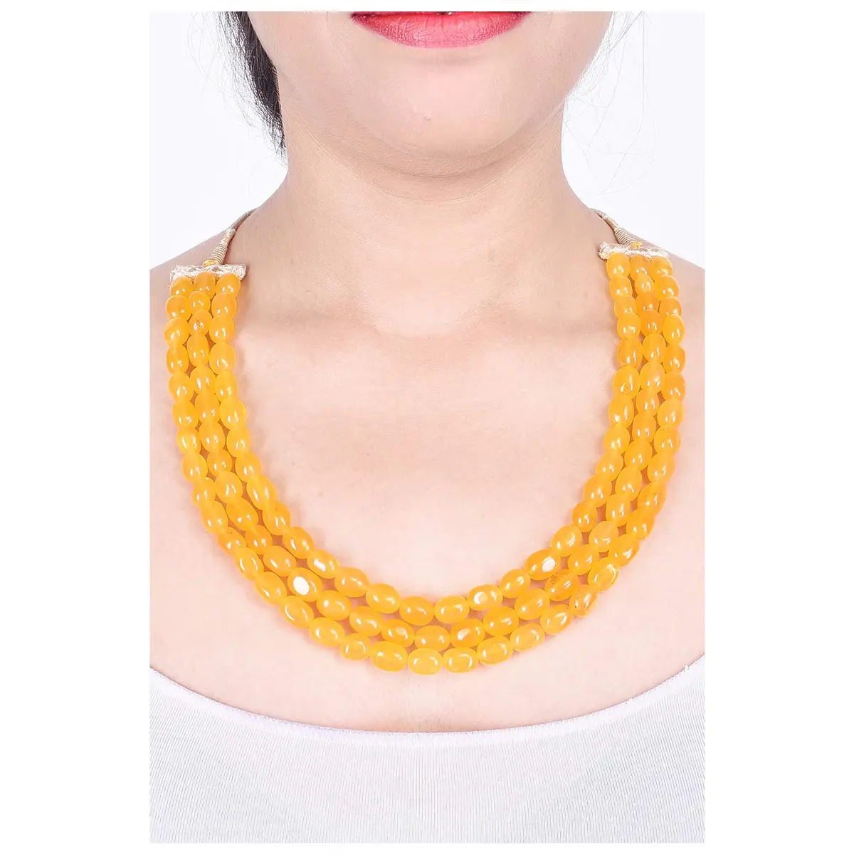Ratnavali Jewels Quartz Multi Layer Strand Mala Beads Necklace 45cm | Elegant Traditional Jewelry for Women - view 3